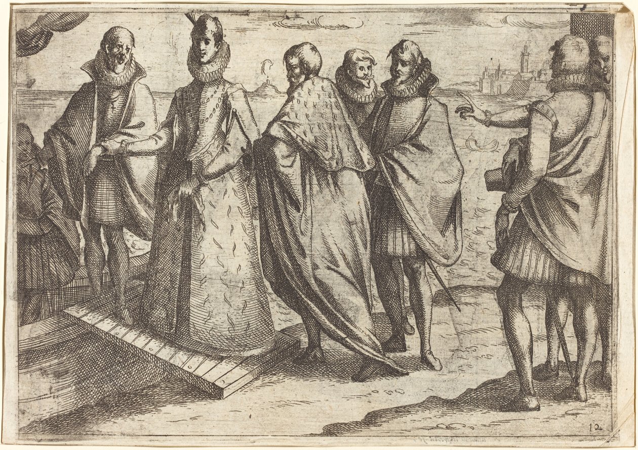 Beszállás Genovában [recto] alkotó: Jacques Callot