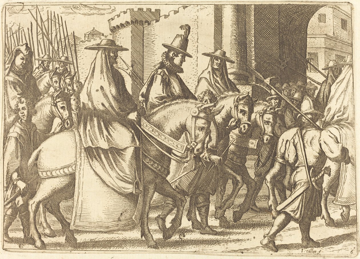 Belépés Ferrara városába, 1612. alkotó: Jacques Callot