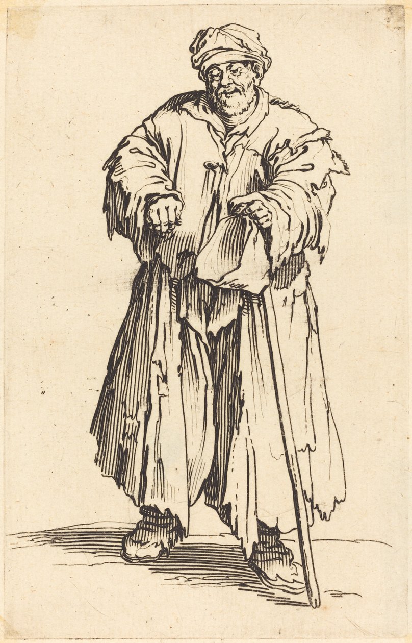 Kövér koldus lesütött szemmel alkotó: Jacques Callot