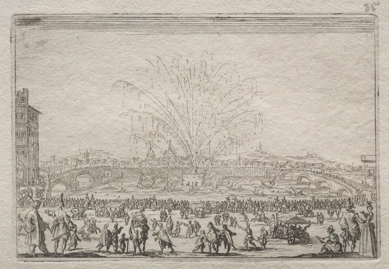 Tűzijáték az Arnón alkotó: Jacques Callot