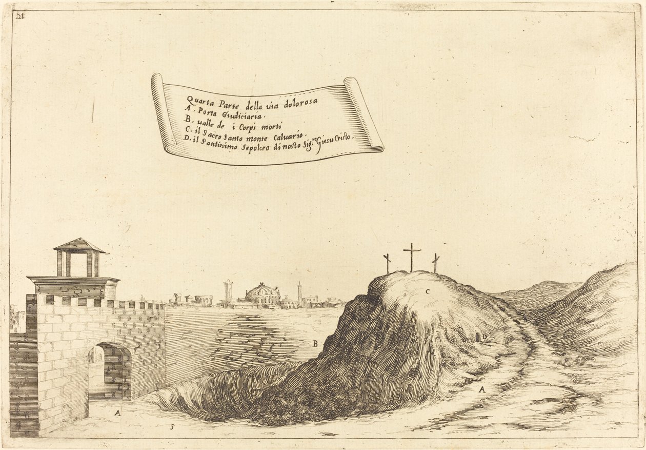 A Via Dolorosa négy része alkotó: Jacques Callot