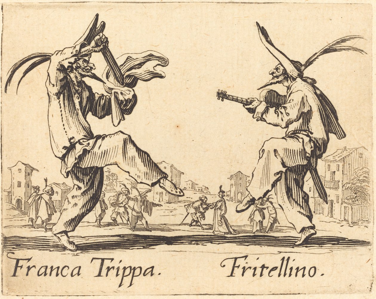 Franca Trippa és Fritellino alkotó: Jacques Callot