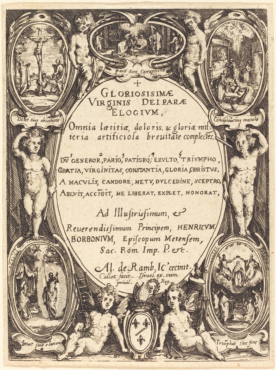 A "Gloriosissimae" előlapja alkotó: Jacques Callot