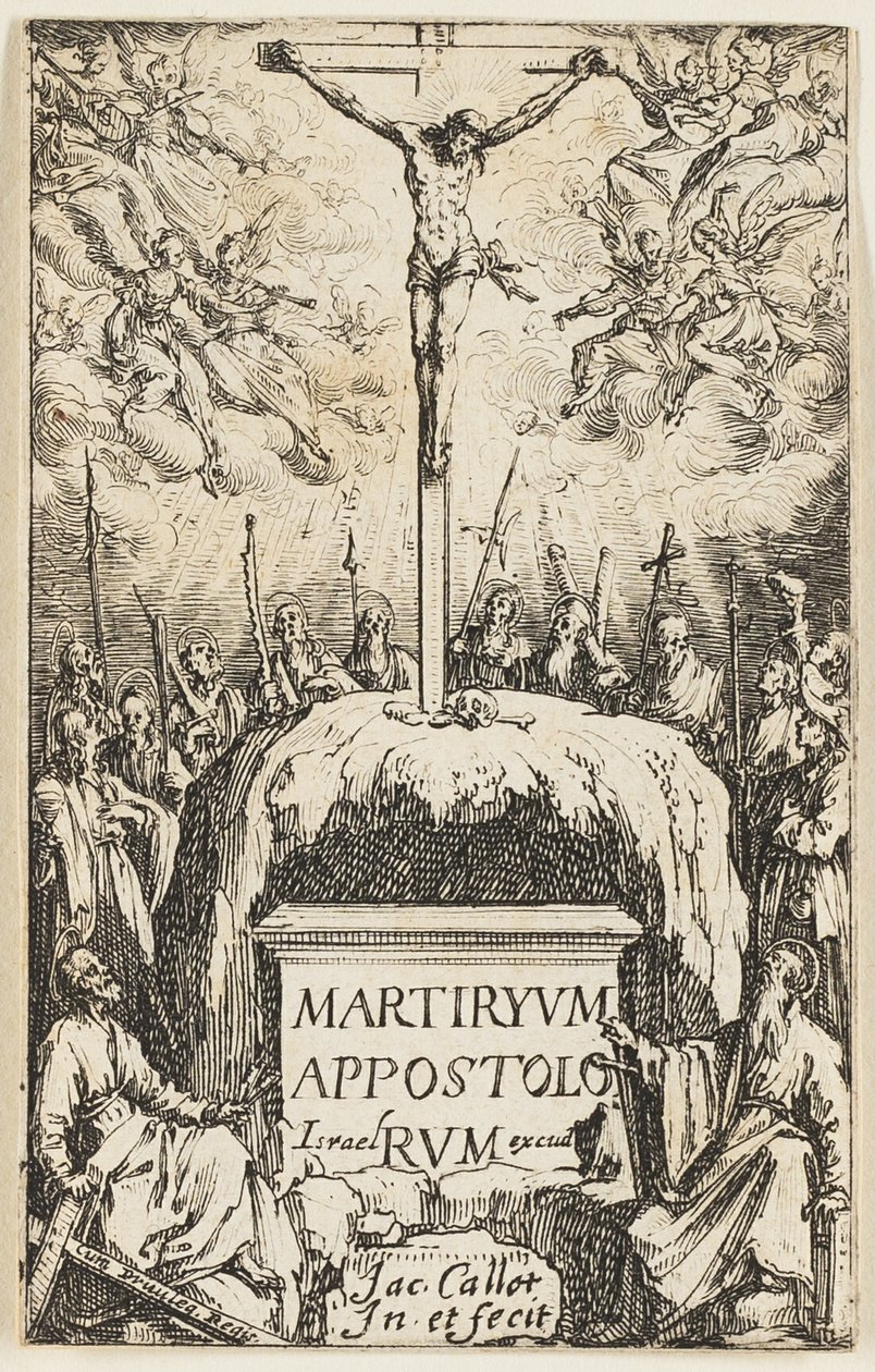 Címlapkép, Az apostolok mártíromságai című könyvből alkotó: Jacques Callot