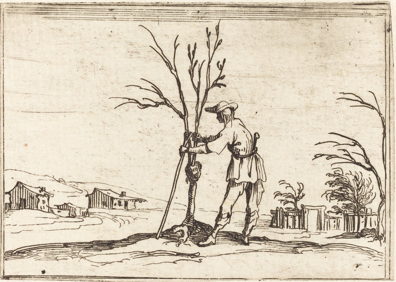 Kertész fát metsz alkotó: Jacques Callot