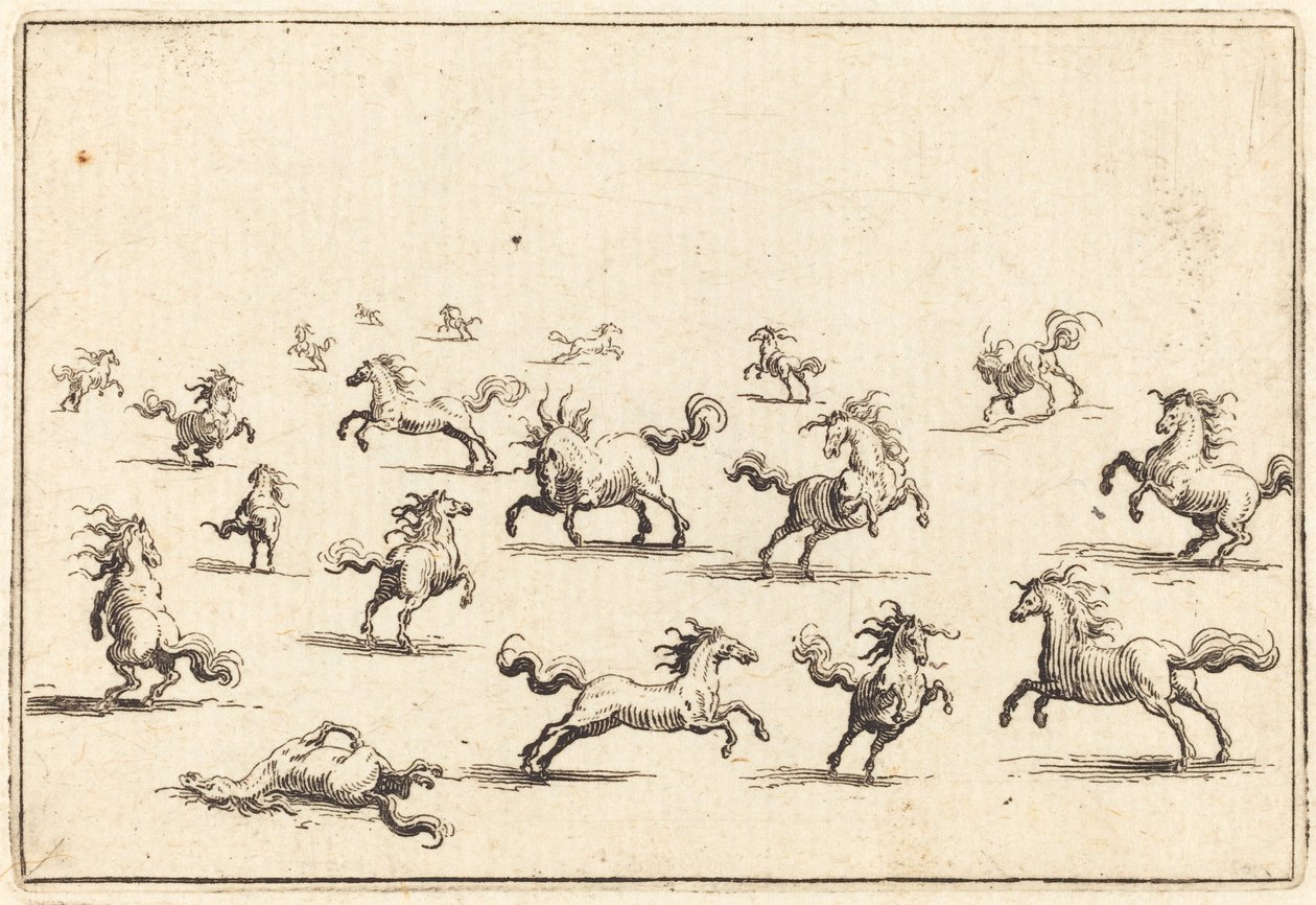 Futó lovak alkotó: Jacques Callot