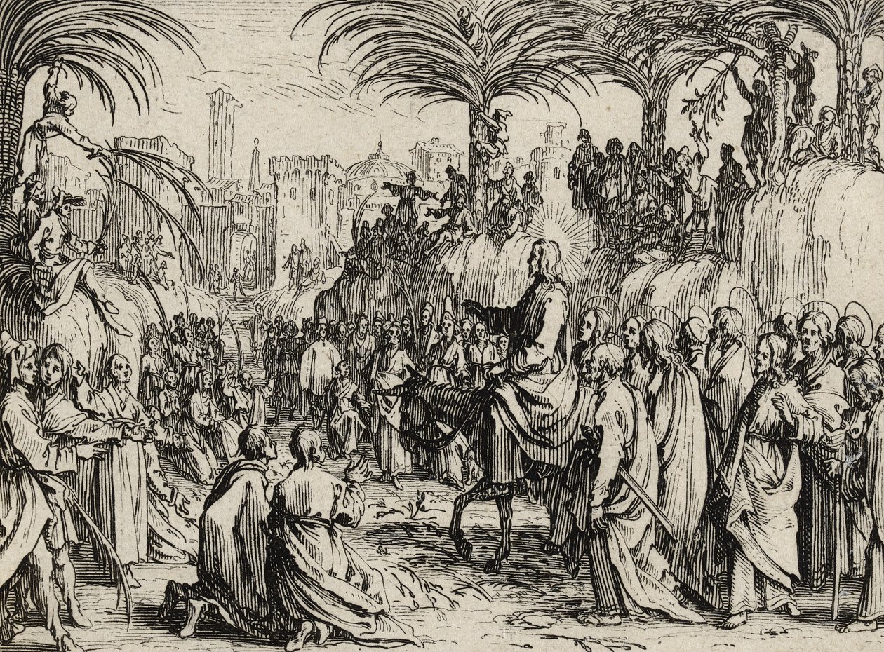 Jézus belép Jeruzsálembe, 1635 alkotó: Jacques Callot