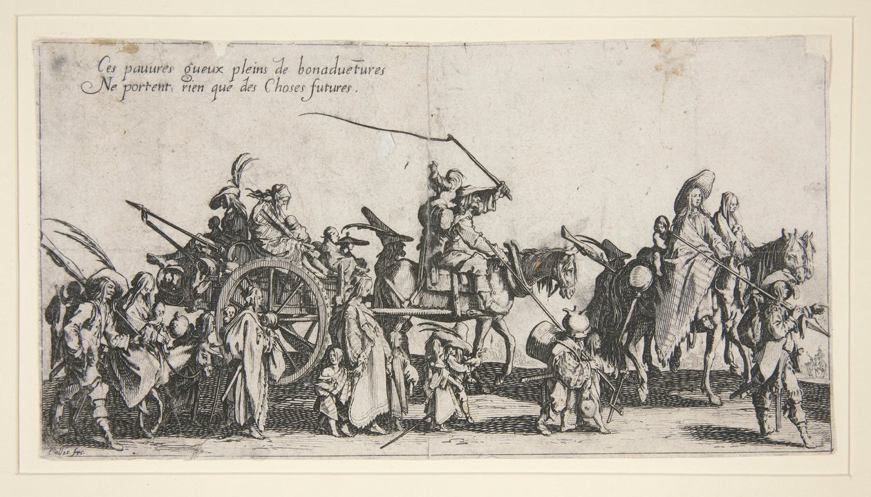 A cigányok menet közben; én alkotó: Jacques Callot