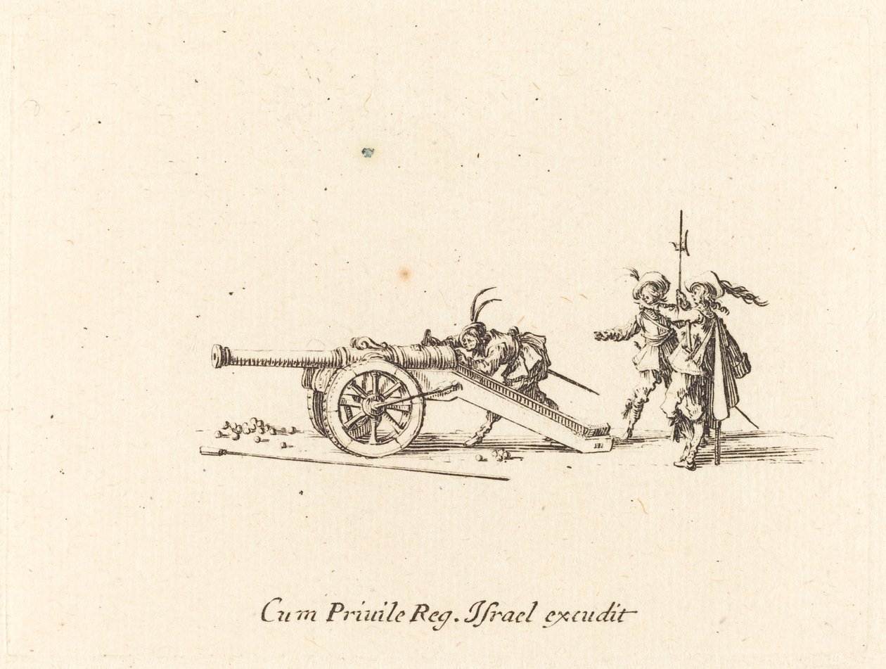 Az ágyú betöltése, 16341635. alkotó: Jacques Callot