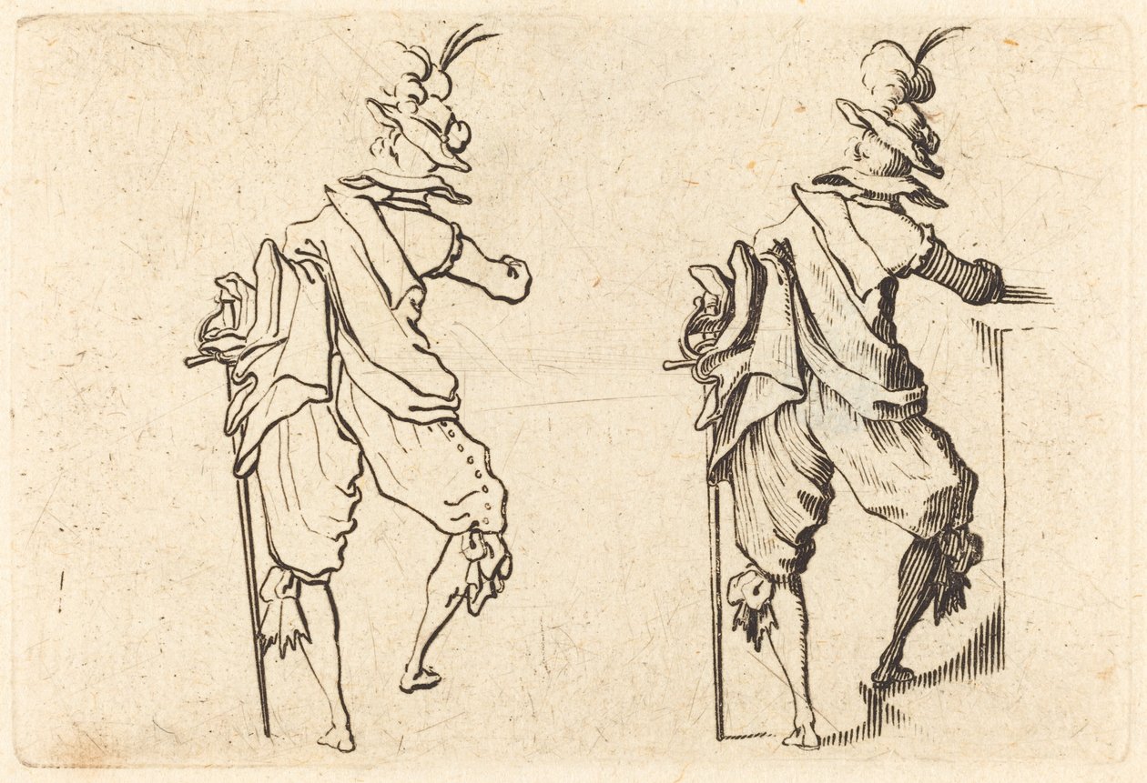 Férfi karddal alkotó: Jacques Callot