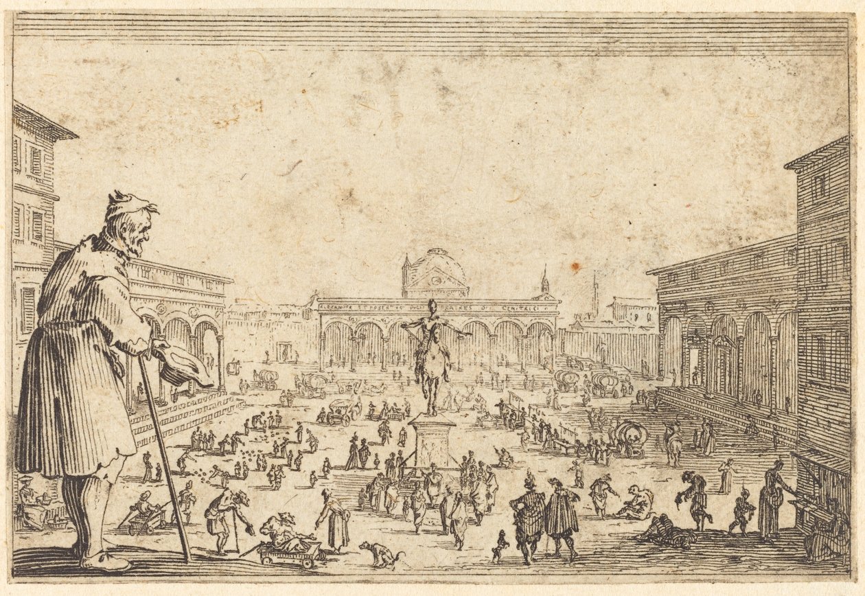 Piazza SS. Annunziata, Firenze alkotó: Jacques Callot