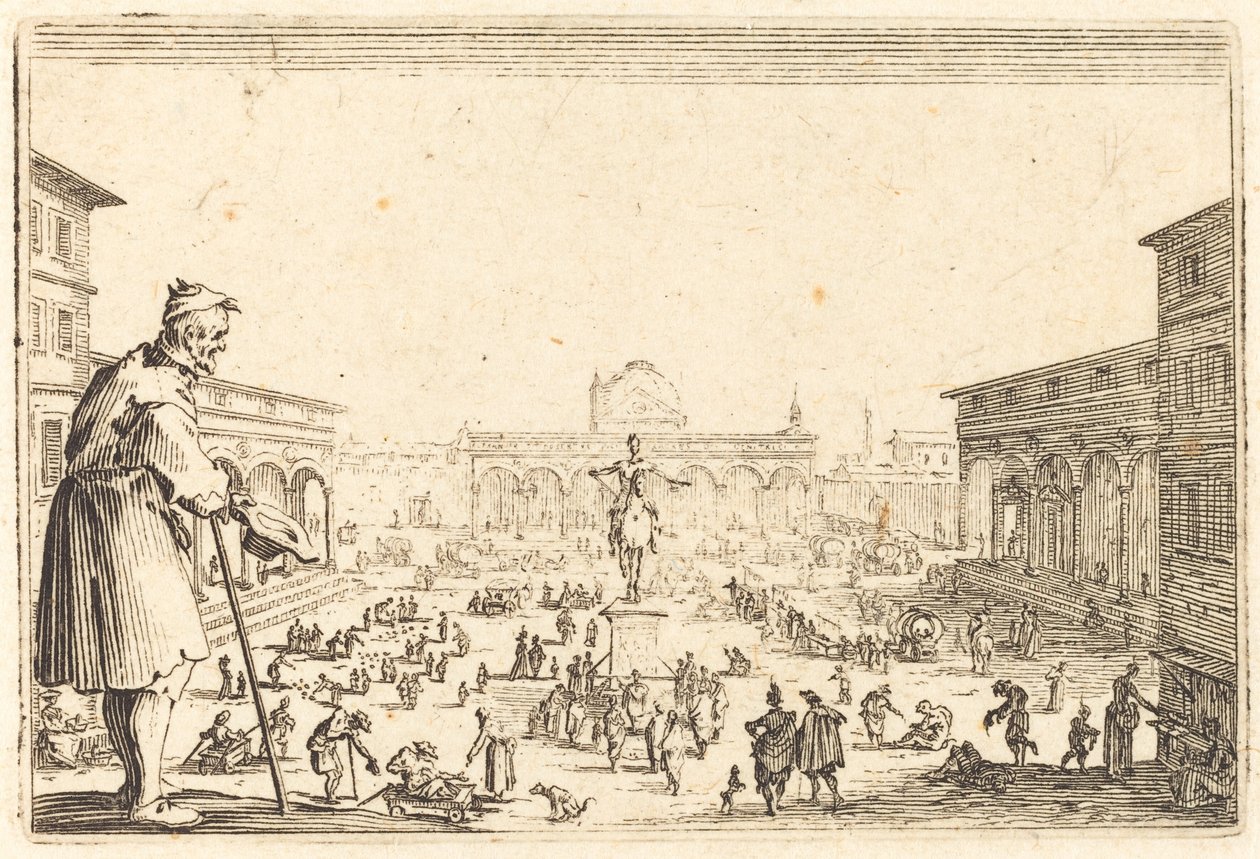 Piazza SS. Annunziata, Firenze alkotó: Jacques Callot
