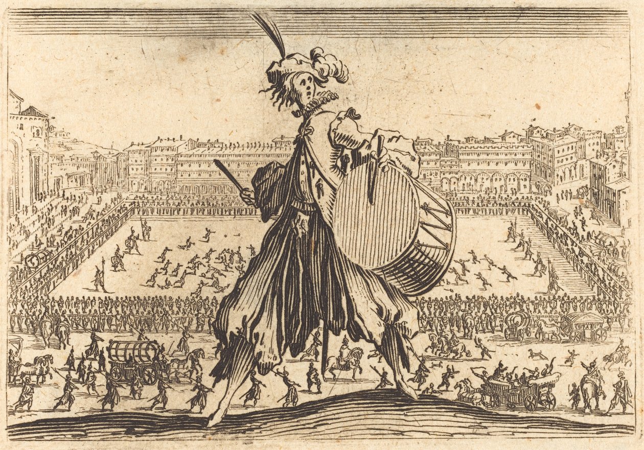 Piazza Santa Croce, Firenze, kb. 1622. alkotó: Jacques Callot