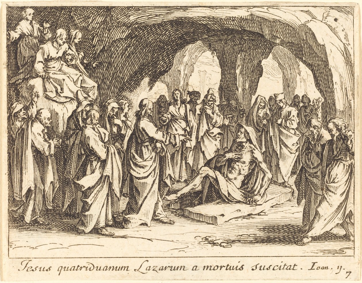 Lázár feltámasztása alkotó: Jacques Callot