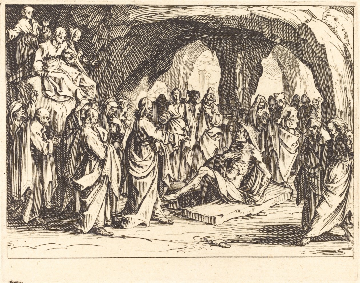Lázár feltámasztása alkotó: Jacques Callot