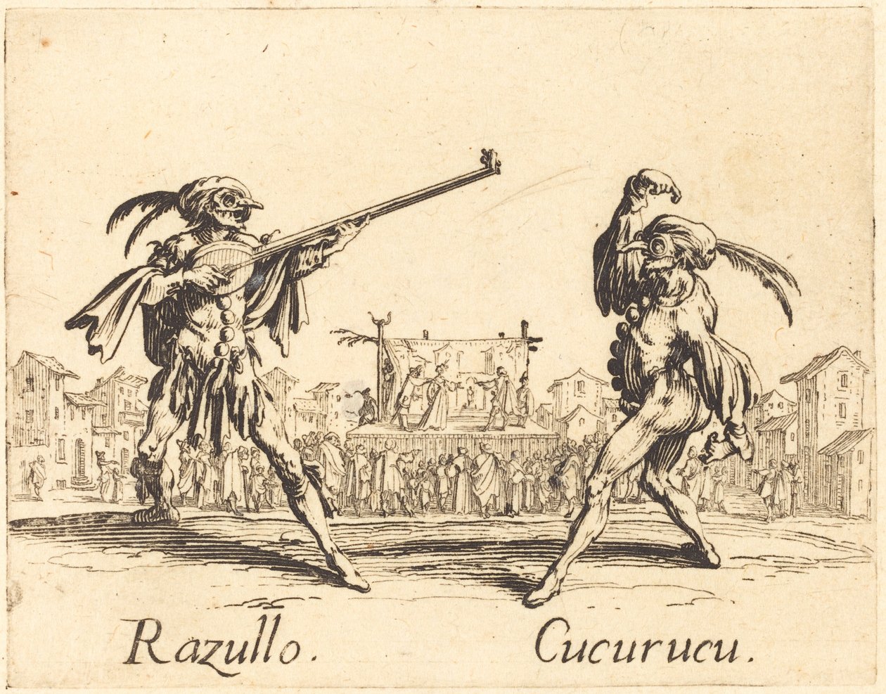 Razullo és Cucurucu alkotó: Jacques Callot