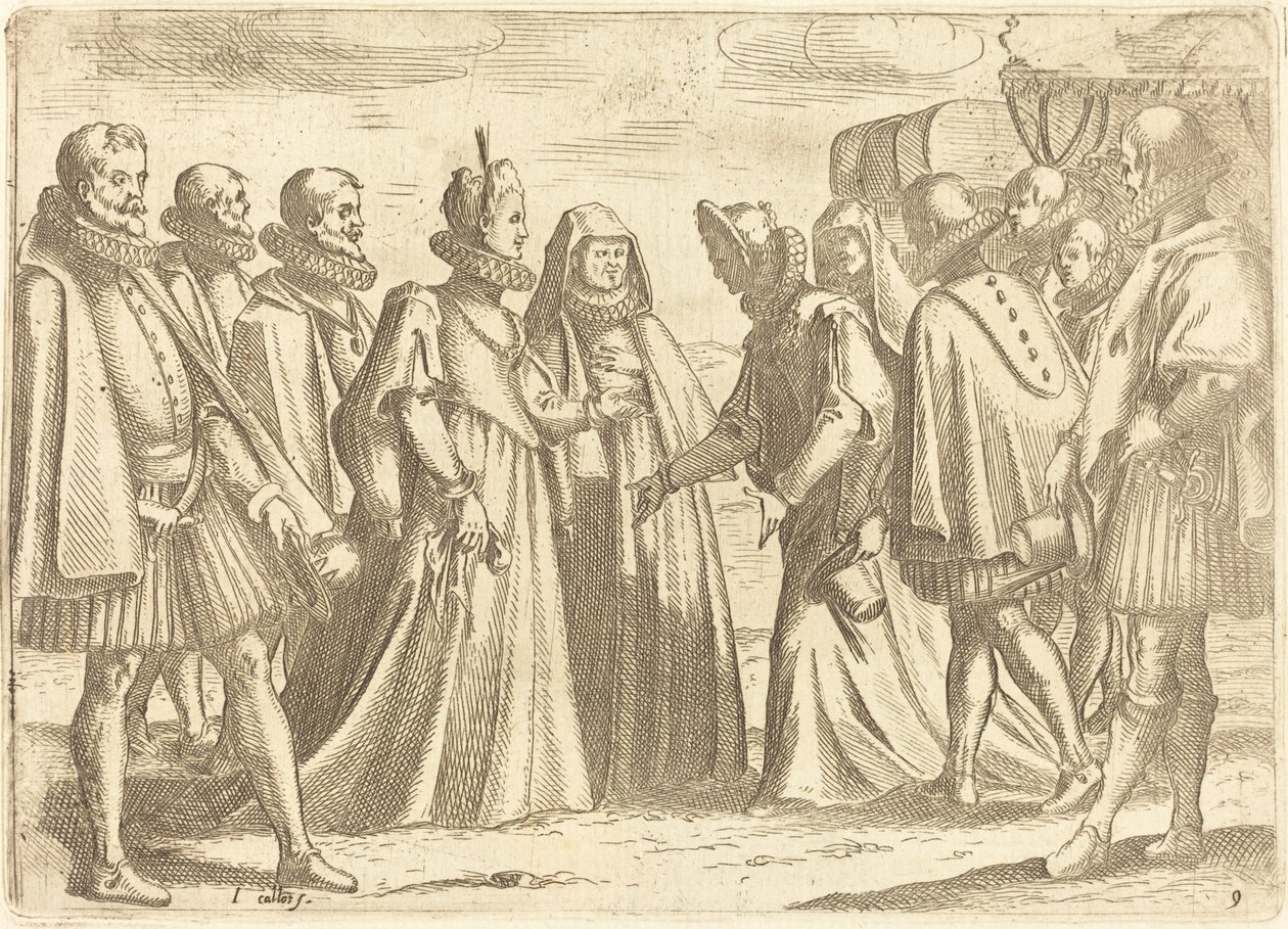 Fogadás Mantovában alkotó: Jacques Callot