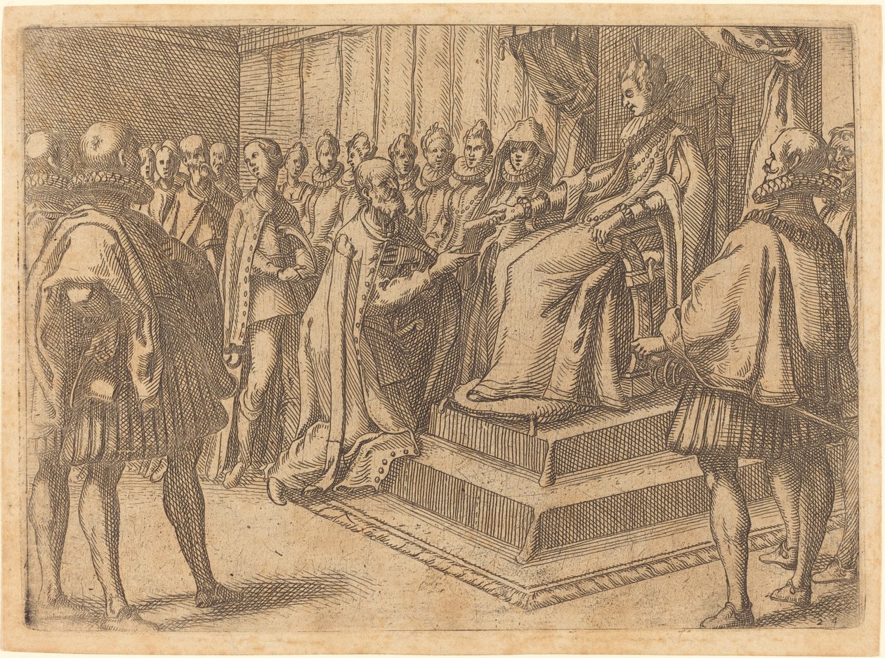 Lengyelország követének fogadása, 1612. alkotó: Jacques Callot