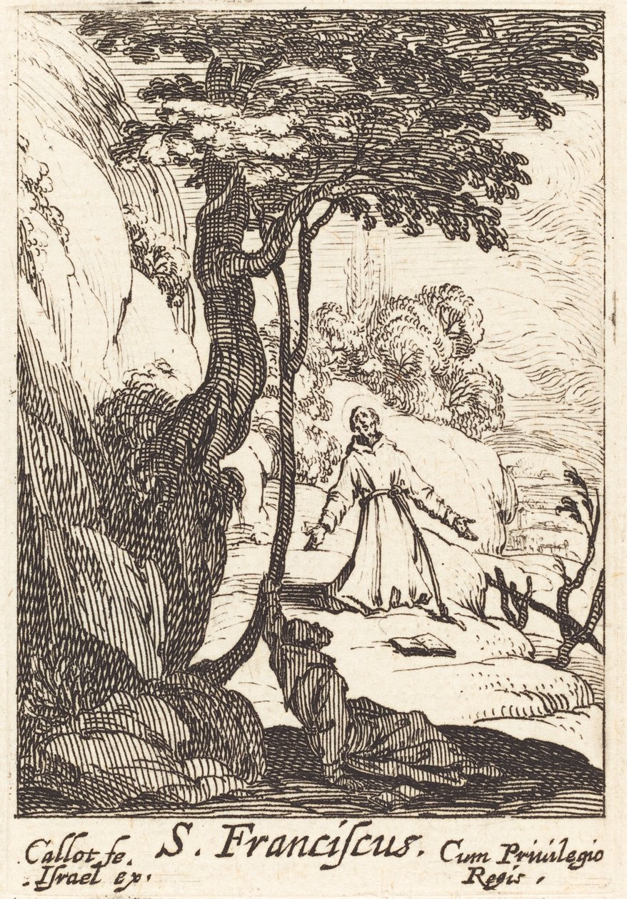 Szent Ferenc, c. 1632. alkotó: Jacques Callot
