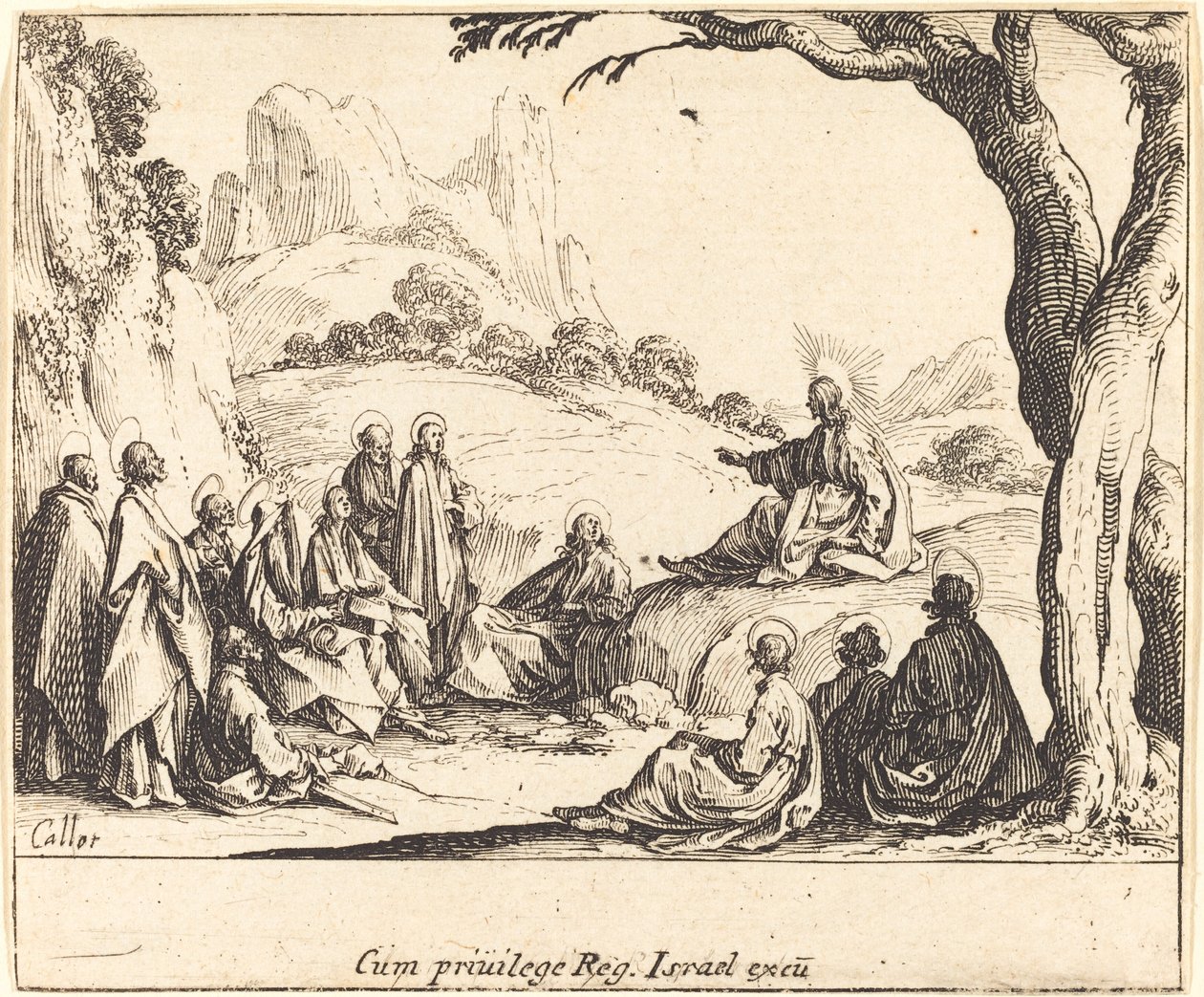 Hegyi beszéd, 1635. alkotó: Jacques Callot