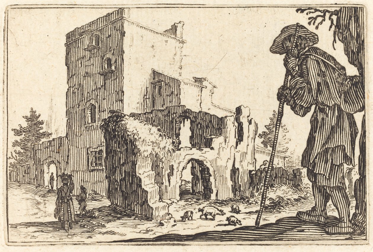 Pásztor és romok alkotó: Jacques Callot