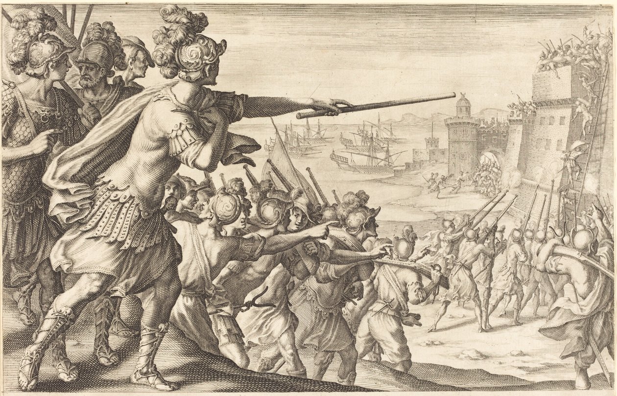Csont felvétele, c. 1614. alkotó: Jacques Callot