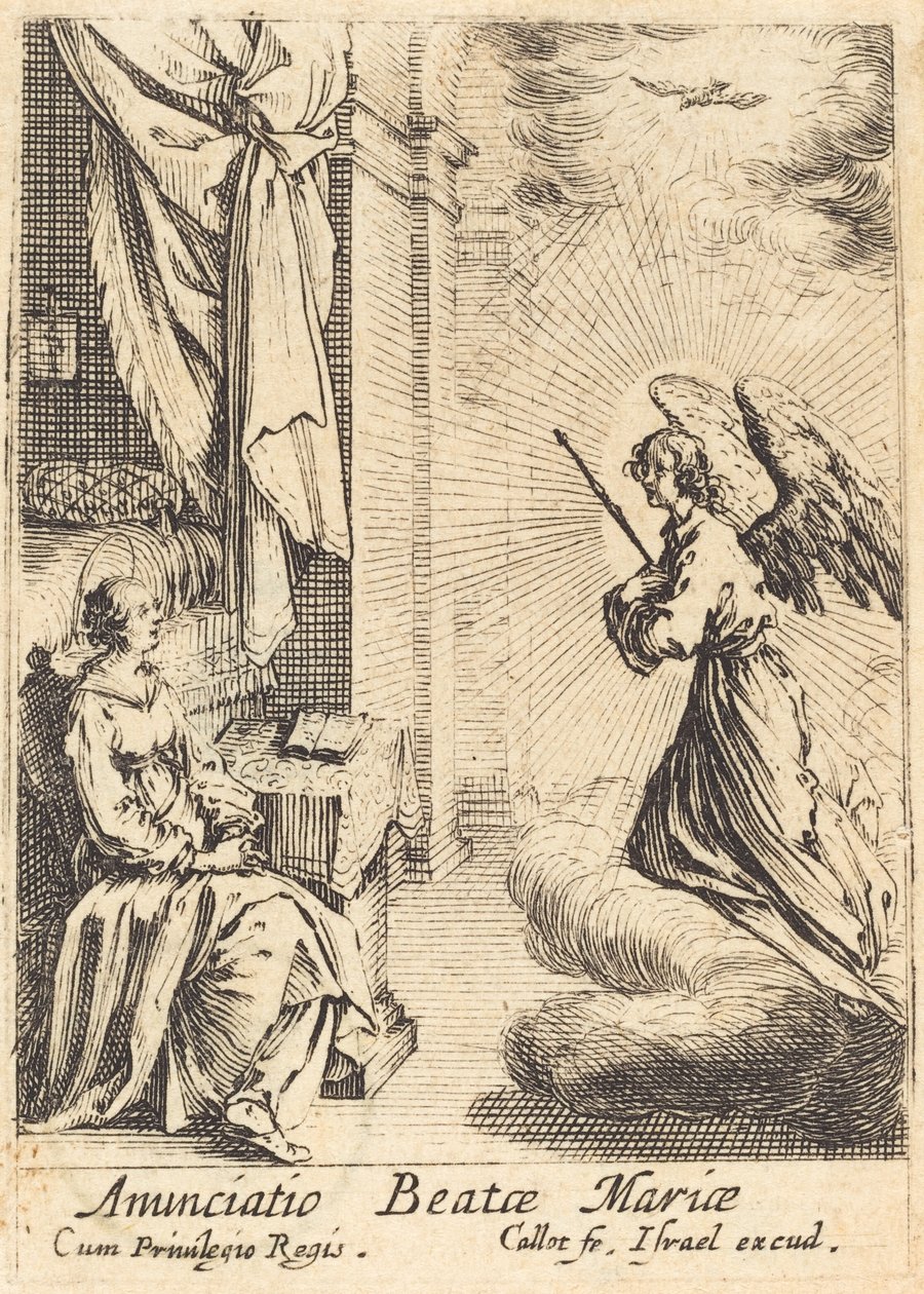 Az Angyali üdvözlet alkotó: Jacques Callot