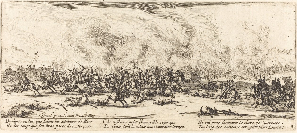 A csata c. 1633. alkotó: Jacques Callot