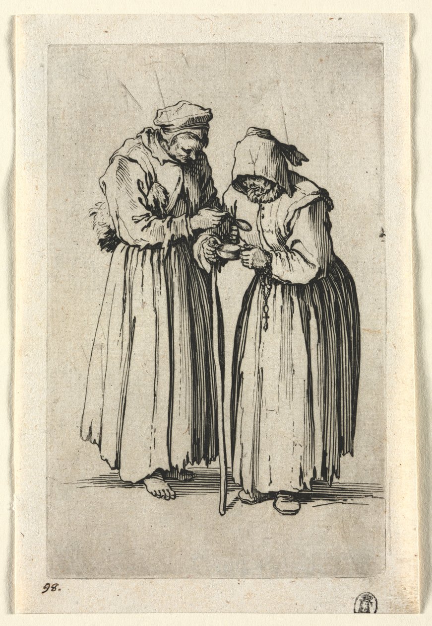 A koldusok: Két koldusasszony alkotó: Jacques Callot