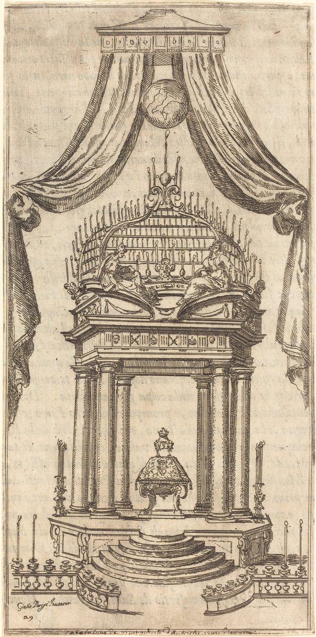 A katafalque, 1612. alkotó: Jacques Callot