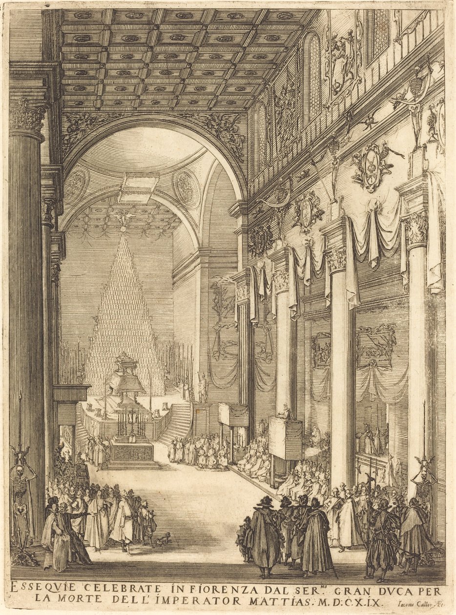 Mátyás császár katafalkja alkotó: Jacques Callot