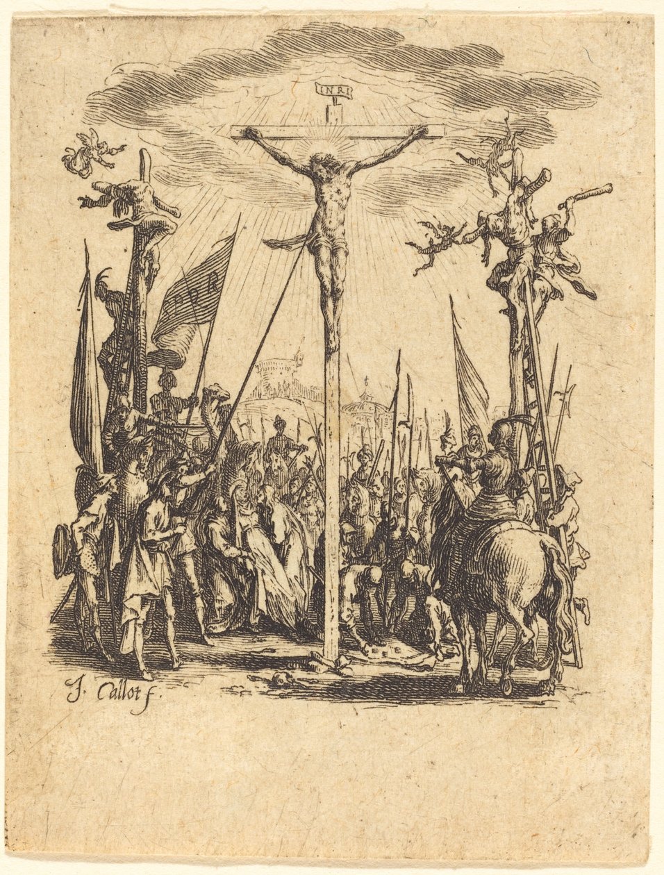 A keresztre feszítés, c. 16241625. alkotó: Jacques Callot