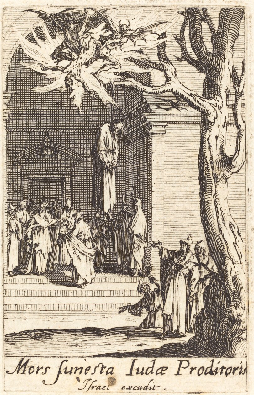 Júdás halála alkotó: Jacques Callot