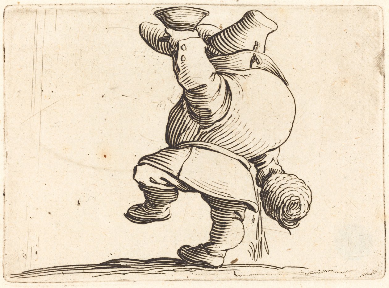 Az ivó, hátulnézet alkotó: Jacques Callot