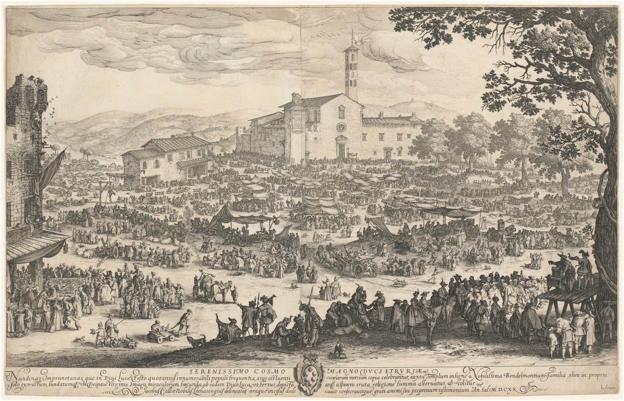 A vásár az Imprunetában alkotó: Jacques Callot