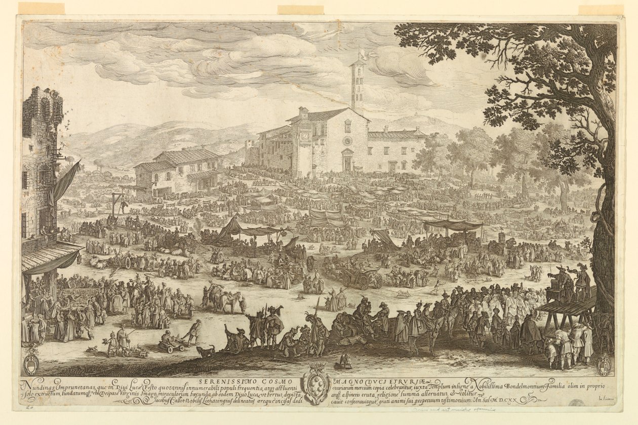 A vásár az Imprunetában alkotó: Jacques Callot
