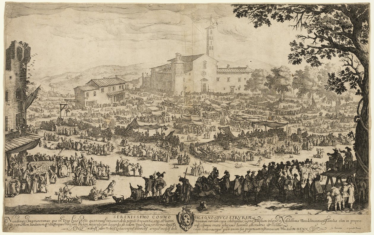 A vásár az Imprunetában alkotó: Jacques Callot