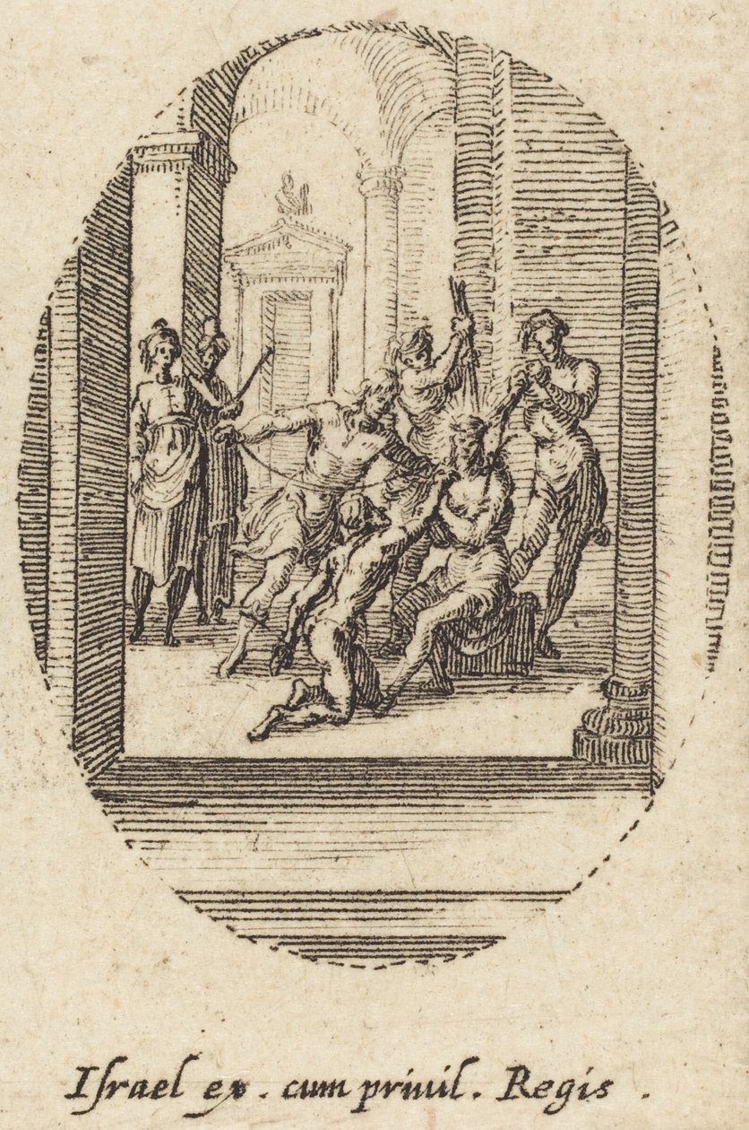 A zászlózás, c. 1631. alkotó: Jacques Callot