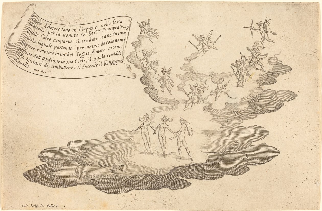 A szerelem úszója, 1616. alkotó: Jacques Callot