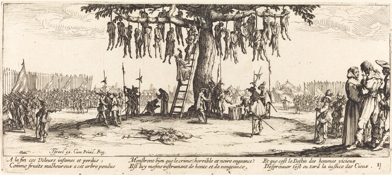 A függő, c. 1633. alkotó: Jacques Callot