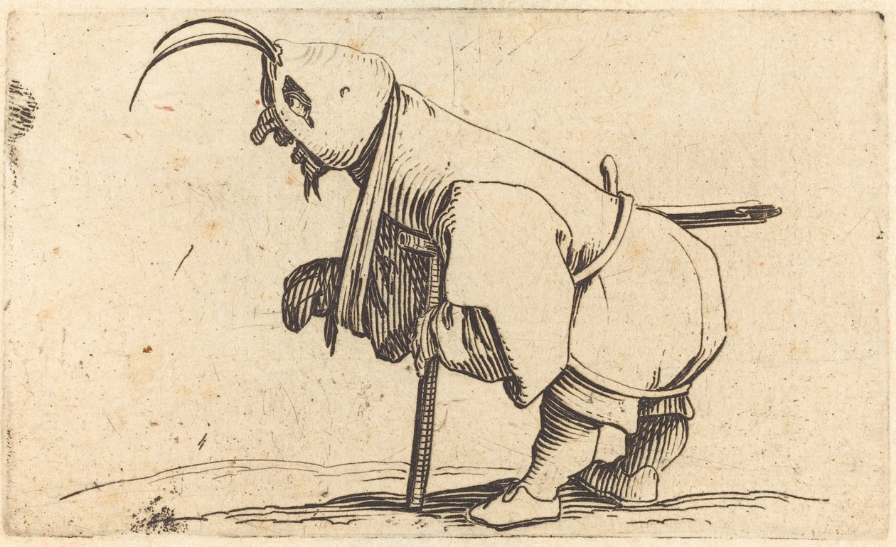 A csuklyás rokkant c. 1622. alkotó: Jacques Callot