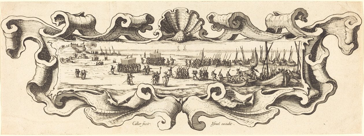 A csapatok partraszállása alkotó: Jacques Callot