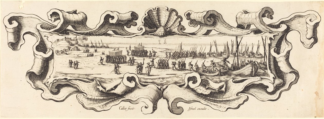 A csapatok partraszállása alkotó: Jacques Callot
