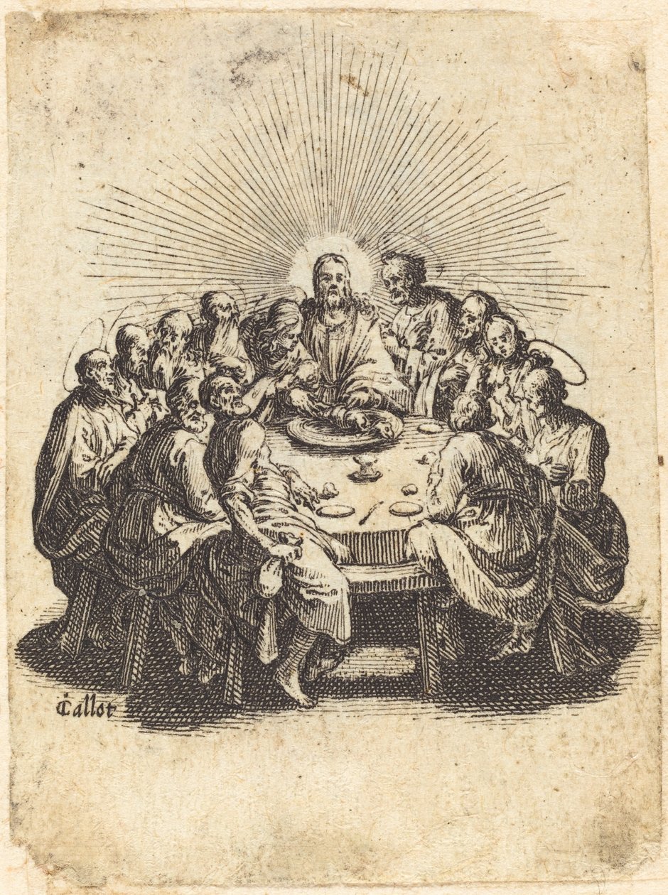 Az utolsó vacsora, 1618. alkotó: Jacques Callot