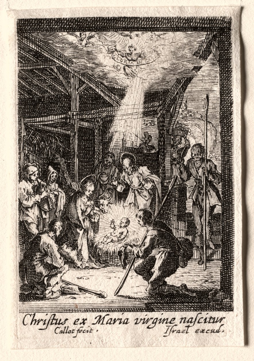 A Szűz élete: A születés. alkotó: Jacques Callot