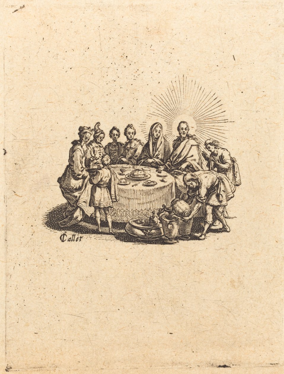 Házasság Kánában, 1618. alkotó: Jacques Callot