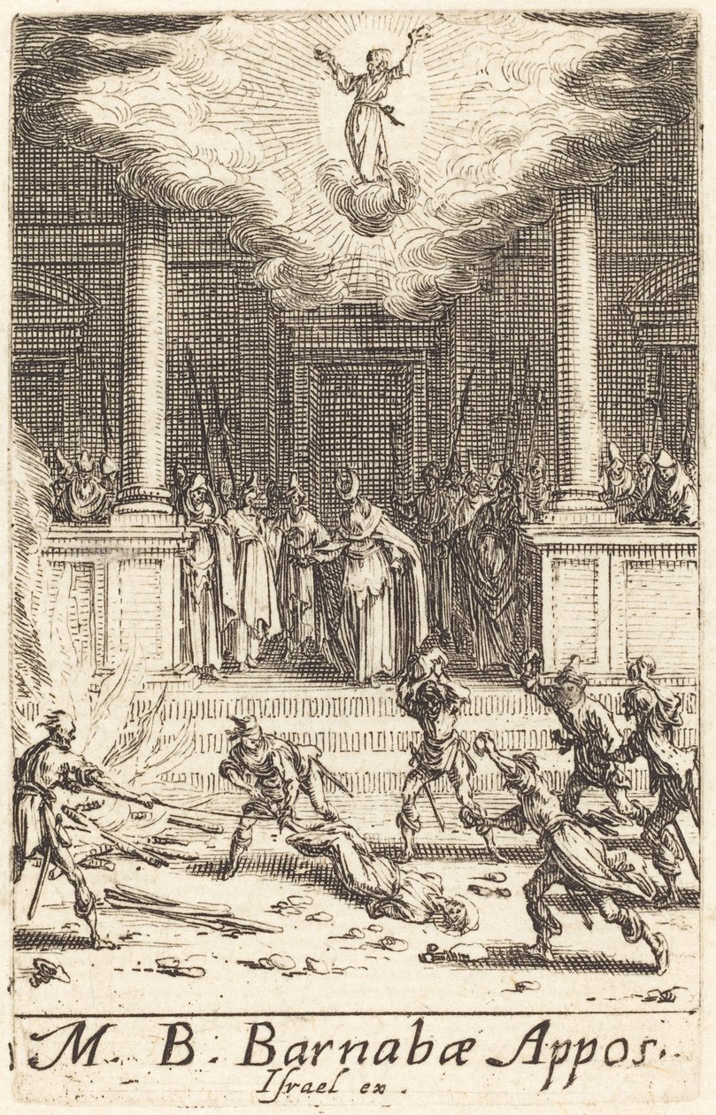 Szent Barnabás vértanúsága, c. 16341635. alkotó: Jacques Callot