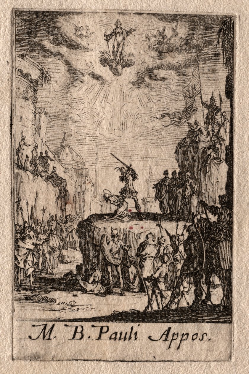 Az apostolok vértanúsága: Szent Pál. alkotó: Jacques Callot