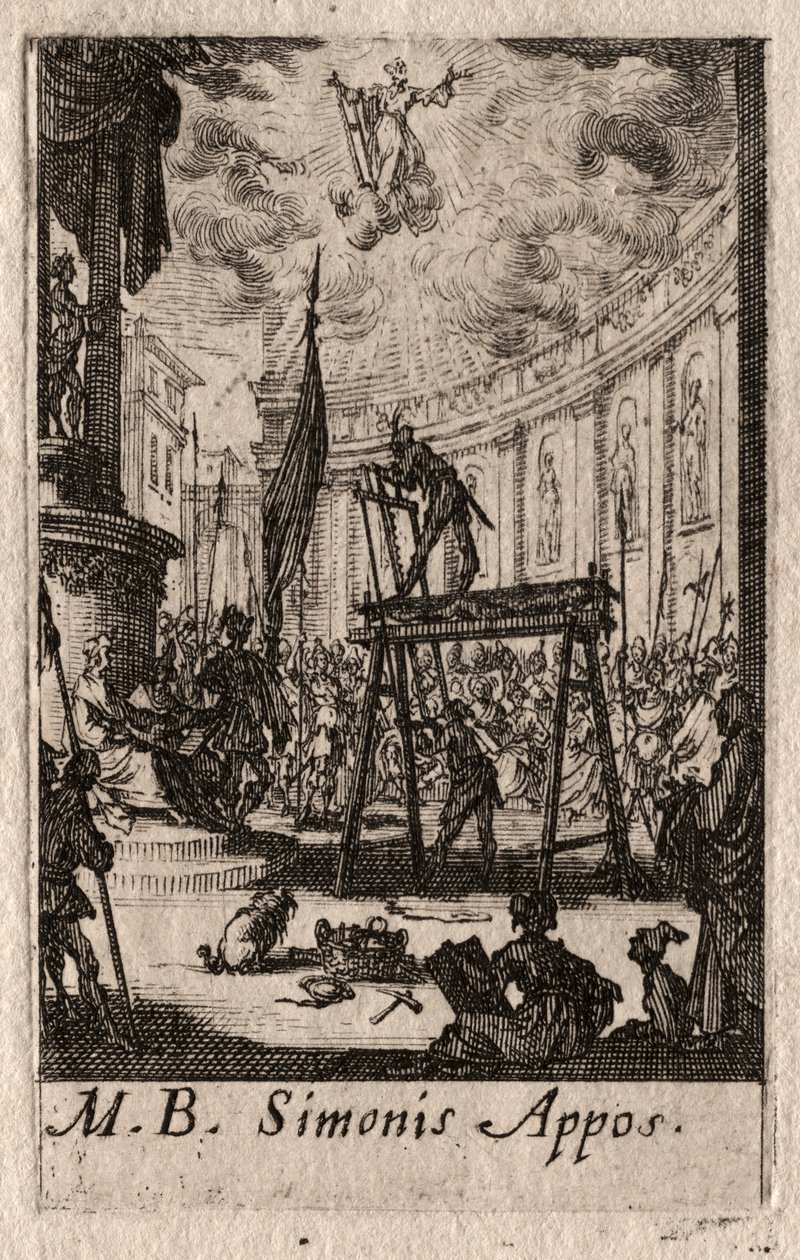 Az apostolok vértanúsága: Szent Simon alkotó: Jacques Callot