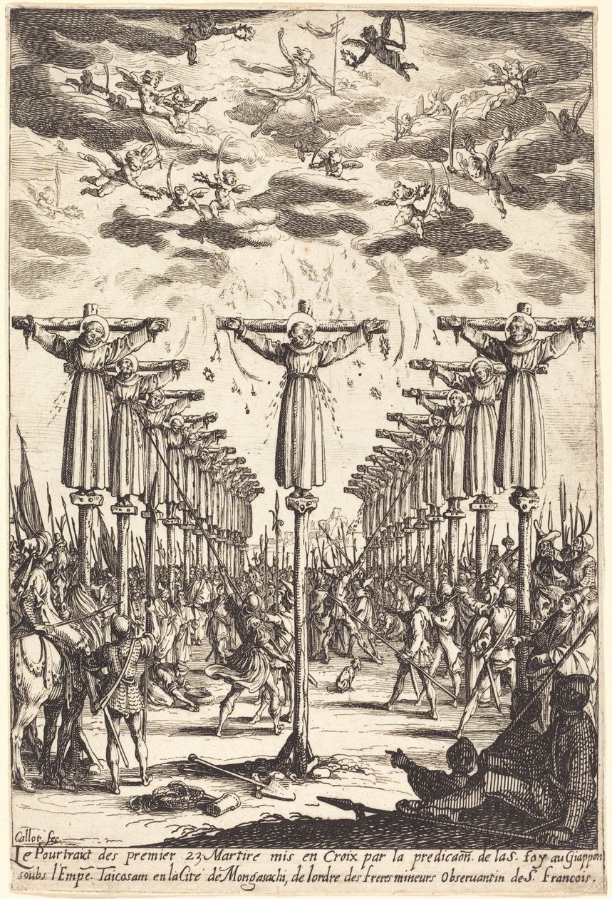 Japán mártírjai alkotó: Jacques Callot